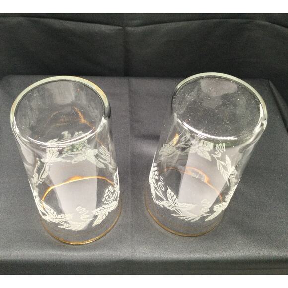 Bartlett Collins 806 Gold Trimmed 8oz Flat Tumblr Set of 2 - Picture 5 of 7